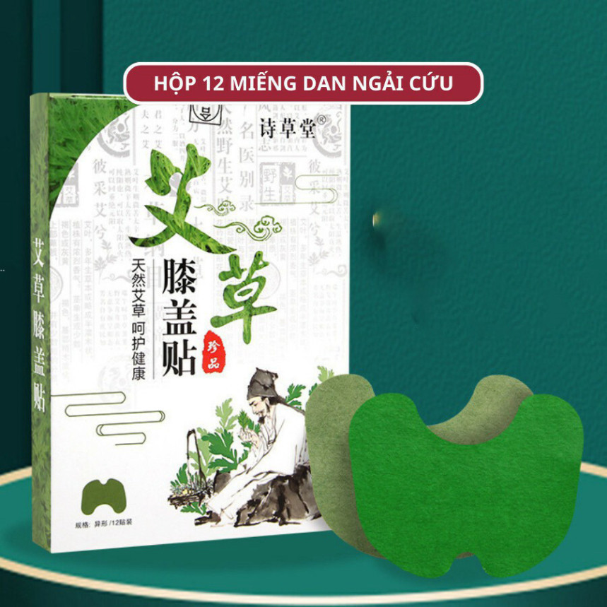 Hộp 12 Miếng Dán Ngải Cứu Cổ Vai Gáy, Giảm Đau Nhức Cổ Vai Gáy, Giảm Đau Xương Khớp - Araki