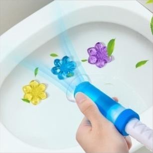 Gel khử mùi bồn cầu diệt khuẩn toilet gel dính bồn cầu dạng thạch hình bông hoa với 5 mùi thơm