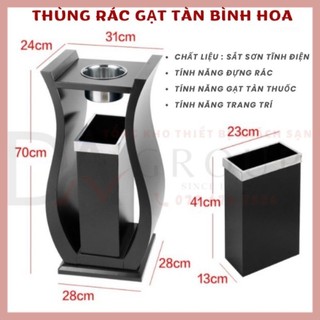 Thùng rác gạt tàn hình bình hoa cao cấp sang trọng