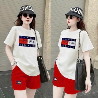 Sét bộ ngắn thun cotton thêu logo cao cấp