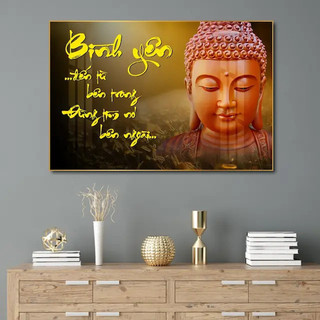 Tranh treo tường tráng gương phật giáo, tranh Phật decor trang trí nhà 1 tấm size lớn 40x60cm