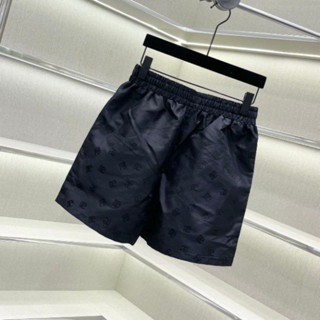 Quần Short Gió Nam Dolce Đen Dập Hoạ Tiết Vân Chữ DG Monogram Cạp Chun Thêu Logo Da Tag Sắt Cho Các Boy Phố Đi Bar 2024