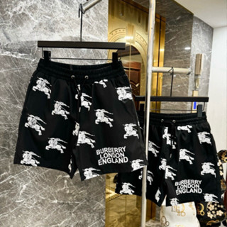 Quần Short Gió Nam BBR Đen In Hoạ Tiết Logo Hình Ngựa Trắng Chữ BBR London England Cho Các Boy Phố Đi Chơi Đi Biển