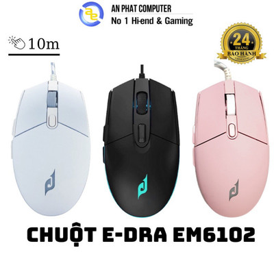 Chuột gaming E-DRA EM6102_kết nối usb_sử dụng cho laptop , pc_ hàng chính hãng bảo hành 24 tháng_An Phát Computer