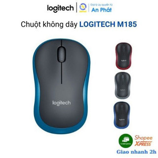 Chuột không dây Logitech M185 Xám- Hàng chính hãng