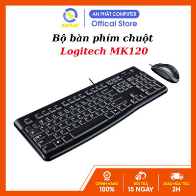 Bộ bàn phím chuột Logitech MK120 (Đen)