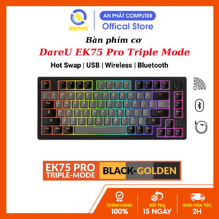 Bàn phím cơ DareU EK75 / EK75 Pro Triple Mode - Hàng Chính Hãng