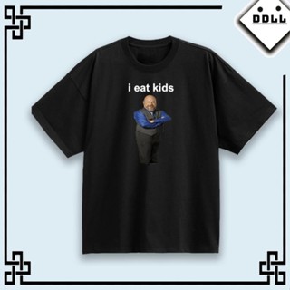 Áo thun local brand I eat kids | Áo oversize meme funny nam nữ unisex