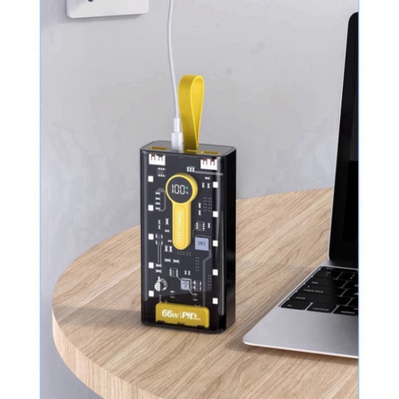 Pin Sạc Dự Phòng trong suốt sạc nhanh Y698 20.000MAH đèn Led sạc nhiều thiết bị dung lượng lớn new HOT-VINATECH | BigBuy360 - bigbuy360.vn