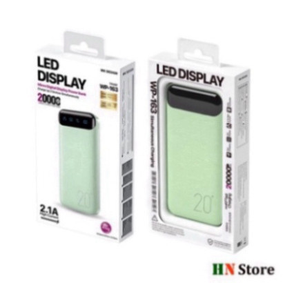 Sạc Dự Phòng 20000mAh WK WP-163 Chính Hãng Hỗ Trợ Sạc Nhanh tích hợp màn hình LED hot-VINATECH | BigBuy360 - bigbuy360.vn