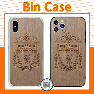 Ốp iPhone Logo Liverpool In Vân Gỗ Đẹp Ốp Huy Hiệu Liverpool iphone 14 13 12 11 Pro Max 6 7 8 Plus X Xr Xs Max BONGDA085