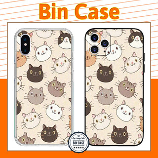❤Ốp Lưng Nhiều Đầu Mèo Nhỏ Cute ❤Ốp Xinh Xắn Dễ Thương Cho Nữ iphone 14 13 12 11 Pro Max 6 7 8 Plus X Xr Xs Max MEO056