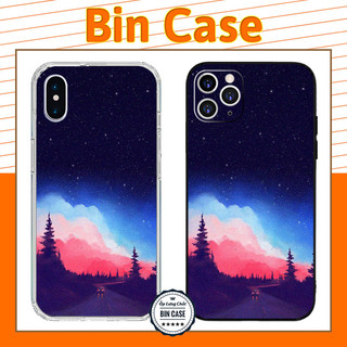 🌺Ốp Silicon In Hình Rừng Núi Đẹp Về Đêm 🌺Ốp Dẻo Viền Đen iphone 14 13 12 11 Pro Max 6 7 8 Plus X Xr Xs Max CANHDEP012