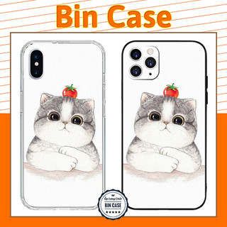 ❤Ốp lưng iphone viền đen Mèo béo đáng yêu ❤Hot Trend Hàng Độc iphone 14 13 12 11 Pro Max 6 7 8 Plus X Xr Xs Max MEO003