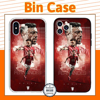 ⚽Ốp lưng Bruno Fernandes MU Man Utd Manchester United màu đỏ iphone 14 13 12 11 Pro Max 6 7 8 Plus X Xr Xs Max BONGDA042