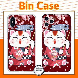 ❤Ốp lưng màu đỏ tươi mới độc lạ ❤in hình Mèo Thần Tài sành điệu iphone 14 13 12 11 Pro Max 6 7 8 Plus X Xr Xs Max MEO043