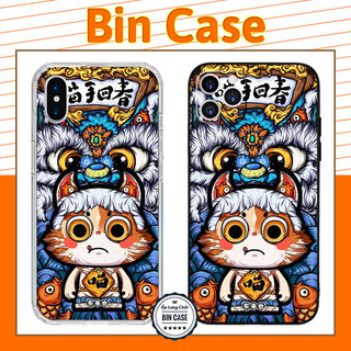❤Ốp iphone 7 Plus Mèo Tí Hon Lân Sư Rồng Ốp Sành Điệu Nhiều Màu iphone 14 13 12 11 Pro Max 6 7 8 Plus X Xr Xs Max MEO028