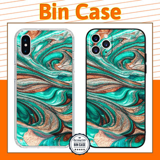 🔥Ốp in màu nhũ xanh Epoxy Resin đẹp 🔥Ốp thiết kế mới nhất iphone 14 13 12 11 Pro Max 6 7 8 Plus X Xr Xs Max ESR039