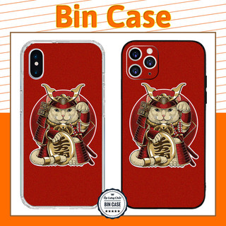 ❤Ốp Mèo Thần Tài Chiến Binh Samurai ❤Ốp TPU Dẻo Màu Đỏ May Mắn iphone 14 13 12 11 Pro Max 6 7 8 Plus X Xr Xs Max MEO029