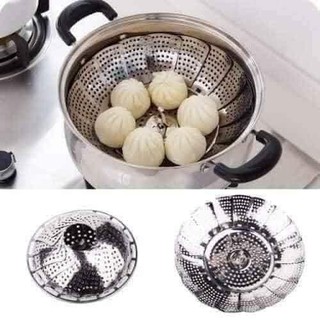 Vỉ hấp inox đa năng, vỉ hấp xôi inox cao cấp, xòe cánh siêu tiện lợi