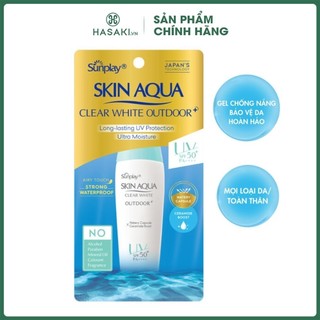Gel Chống Nắng Sunplay Skin Aqua Cho Vận Động Mạnh Clear White Outdoor SPF50+ PA++++ 30g Hasaki Sản Phẩm Chính Hãng