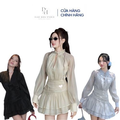 Set váy 2 dây nơ to, Thiết kế 2 lớp đường may chắc chắn | BigBuy360 - bigbuy360.vn