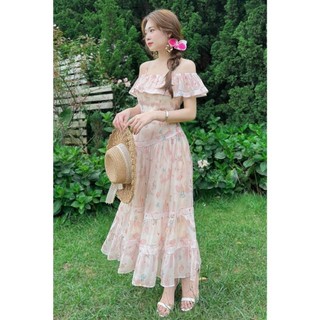 Váy du lịch váy đi hẹn hò đi làm Hà Thanh Boutique chất tơ hoa V527