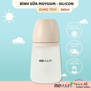Bình sữa silicon moyuum - 260ml - kèm núm số 2