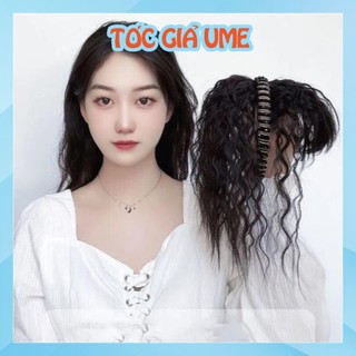 Bờm che hói xoăn có đính đá nổi bật S04MA08 Tóc giả nữ trung niên Băng đô tóc thời trang trung niên