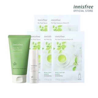 Bộ sản phẩm làm sạch và dưỡng ẩm da innisfree Green Tea Seed Set