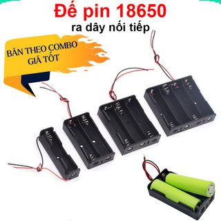 Đế cell 18650 ra dây nối tiếp ||