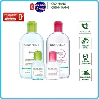 Nước tẩy trang bioderma 100ml, 500ml của pháp chính hãng, nước tẩy trang da dầu mụn, da nhạy cảm