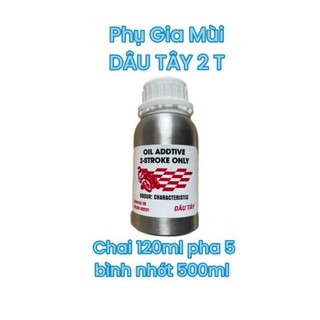 Phụ gia tinh dầu thơm 2 thì 120ml pha xăng hoặc nhớt. mùi singum, rebull, dâu tây