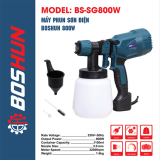 Máy phun sơn Boshun BS-SG800W công suất 800W, Súng phun sơn ngang dọc, Bảo hành 12 tháng