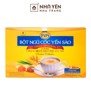 Bột ngũ cốc yến sào pipi - nhà yến nha trang - hộp 20 gói - bột ngũ cốc dinh dưỡng