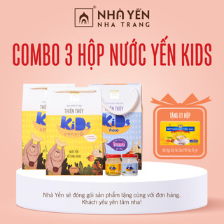 Combo 3 hộp nước yến thiên thủy kids - hộp 9 lọ - yến sào cho bé - yến chưng đường phèn - yến kids - nhà yến nha trang