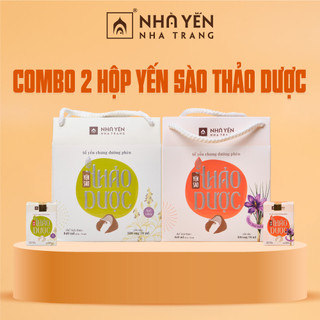 Combo 2 bộ nước yến chưng đường phèn yến sào thảo dược - nhà yến nha trang - hộp 12 lọ - yến chưng sẵn