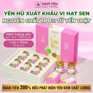 Yến xuất khẩu 30% nhiều vị Hộp 6 lọ giúp hỗ trợ thần kinh, giảm lo âu, chính hãng Nhà Yến Nha Trang