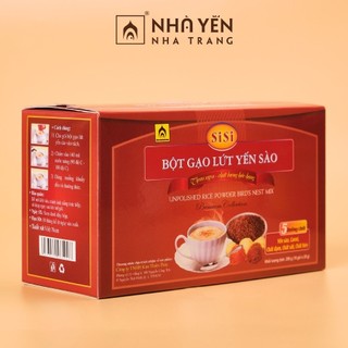 Bột gạo lứt yến sào SiSi Nhà Yến Nha Trang Hộp 10 gói Bột ngũ cốc dinh dưỡng