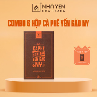 COMBO 6 hộp Cà phê hoà tan yến sào NY - Nhà Yến Nha Trang - Hộp 20 gói - Cà phê yến sào - Cà phê sữa - Cà phê hòa tan