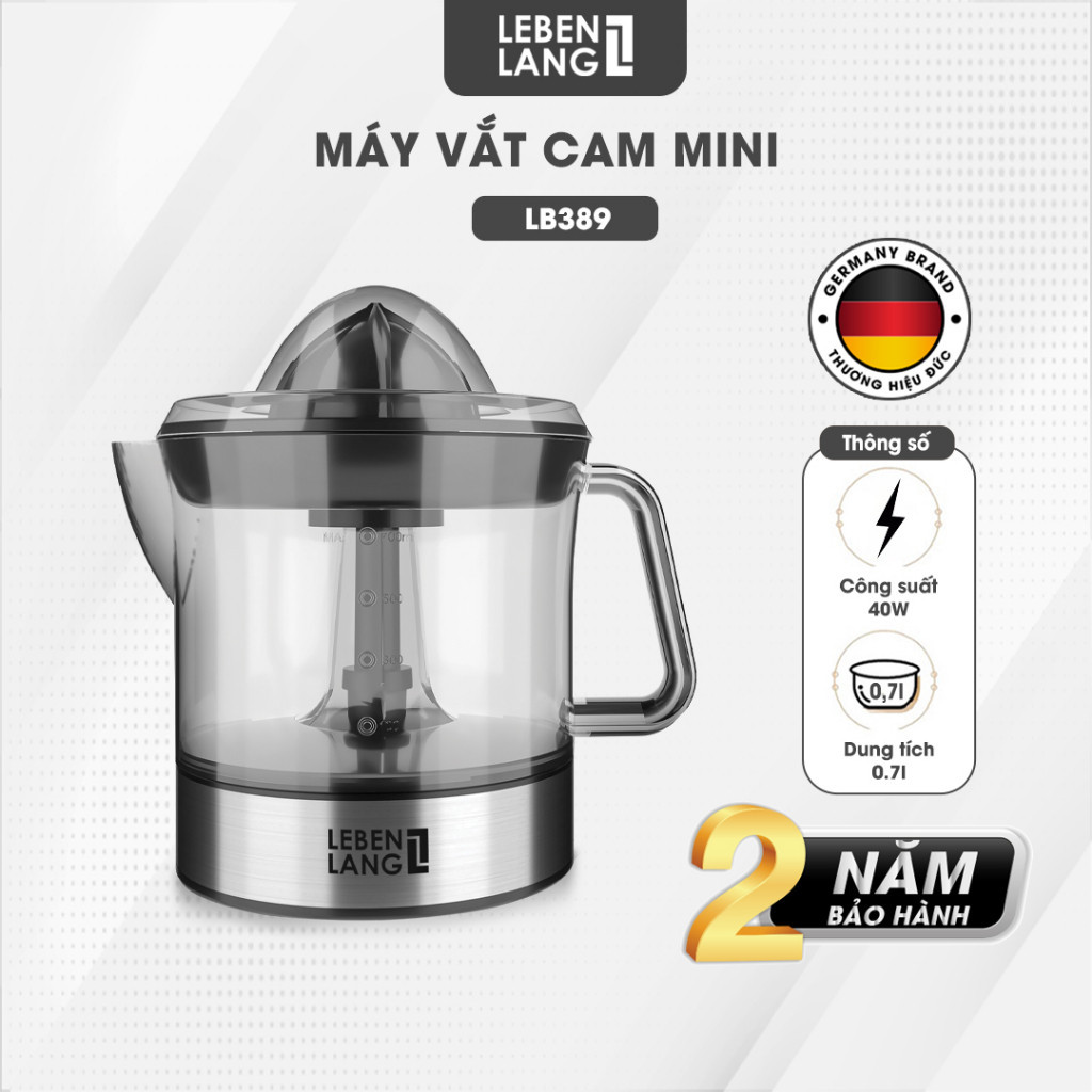 Máy vắt cam LEBENLANG LB389, 700ml, công suất 40W, bảo hành 2 năm