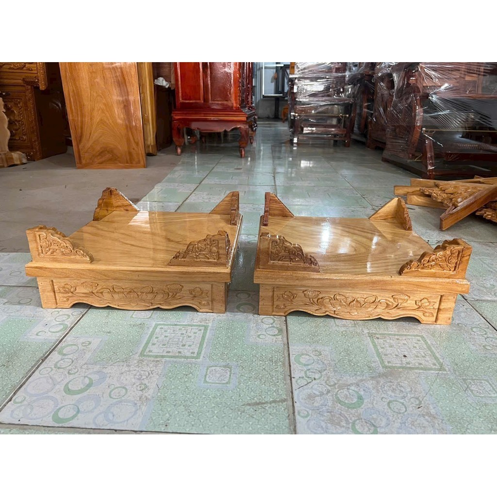 BàN THỜ TREO TƯỜNG GỖ GÕ ĐỎ KT 40X40 CM