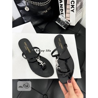 Lê y&l nhựa dẻo màu đen - ghi sz 36-39 fullbox