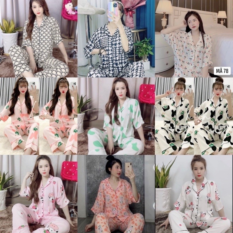 Đồ Bộ Pịjama Cánh Dơi Tay Ngắn Quần Dài