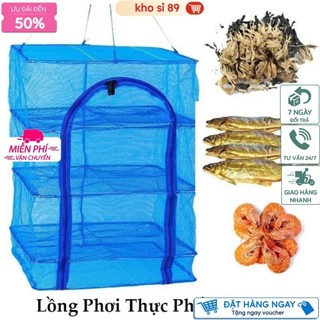  Lồng phơi thực phẩm phơi cá khô chống ruồi muỗi côn trùng bằng lưới PE dễ dàng vệ sinh có thể thu gọn 