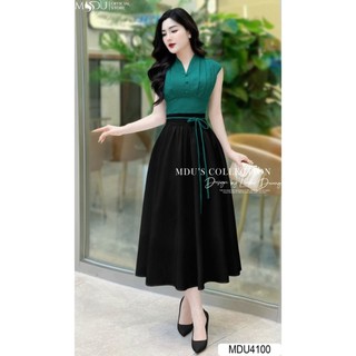 [MIỄN SHIP] MDU4100 Váy thiết kế thanh lịch và sang trọng với chất Mango Hàn cao cấp, hàng 2 lớp có lót lụa.