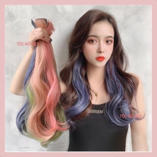  Tóc giả line xoăn Tóc giả kẹp bấm High light kiểu xoăn nhiều màu thời trang KL01 Tép tóc xoăn 