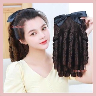  Kẹp xoăn lọn Tóc giả Ngoạm xoăn tóc nữ Tóc giả nữ ngoặm xoăn NG52 