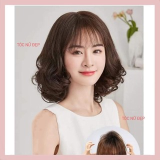  Tóc giả trung niên cả đầu nữ xoăn Tóc giả nữ xoăn nguyên đầu trung niên TN17 TẶNG LƯỚI TRÙM 