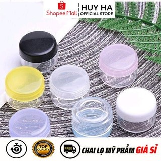 [Sỉ Siêu Rẻ] Hủ Hộp Đựng Kem Nhựa Tròn 3g,5g,10g Đựng Kem, Chiết Mỹ Phẩm HUY HA COSMETIC PACKAGING